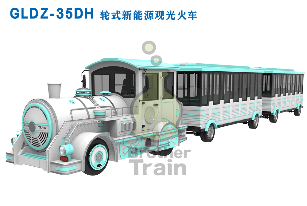 城市观光小火车：流动的城市风景线