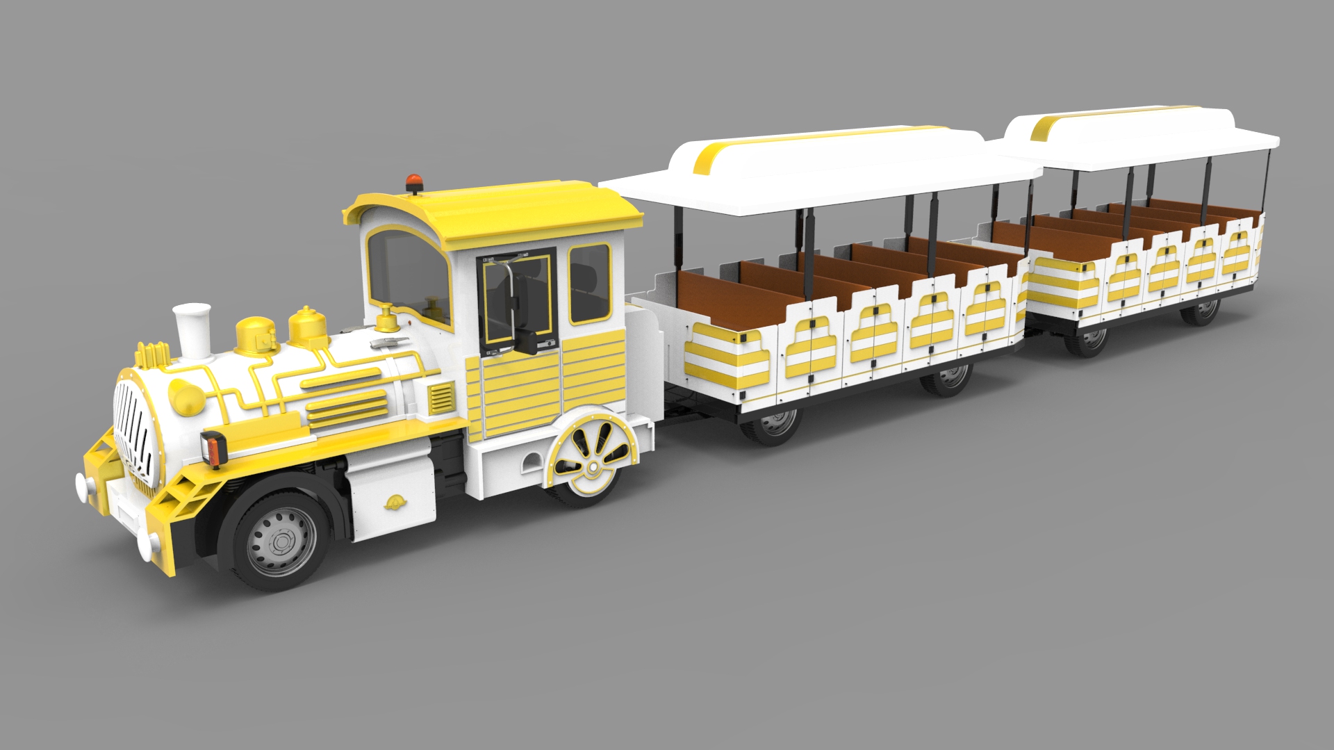 从入口到核心景区，园区小火车带你穿越风景